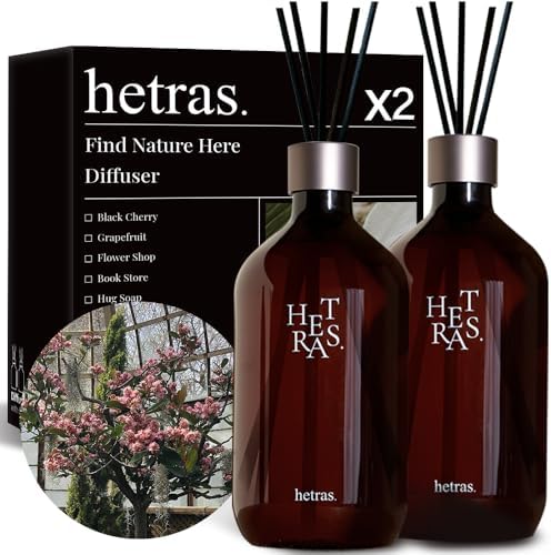 HETRAS Premium Reed Diffuser Set 169 Fl Oz 2 Pack