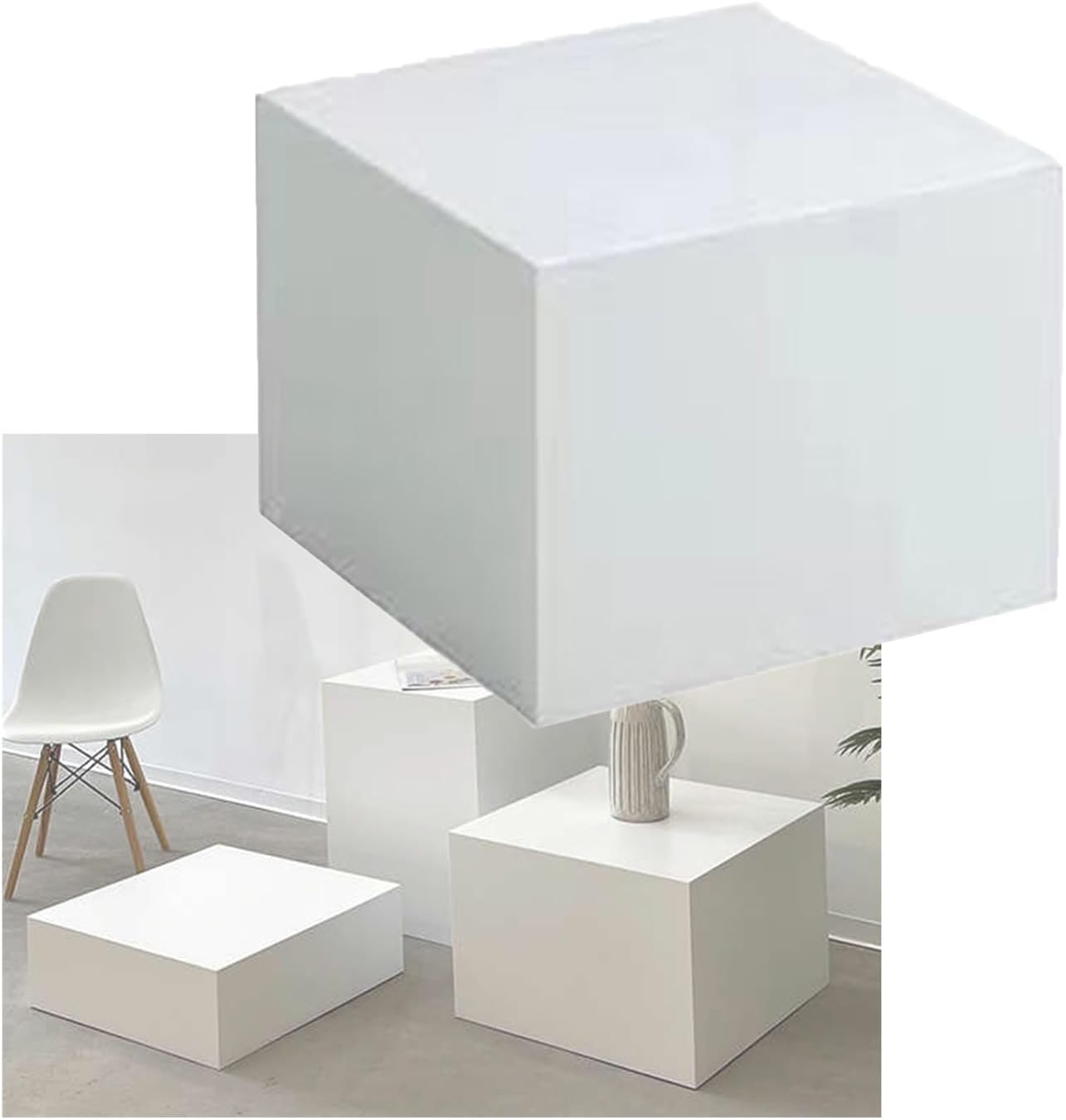 ZDMEI Cube Display Pedestal Stand 200KG Load White 40x120cm