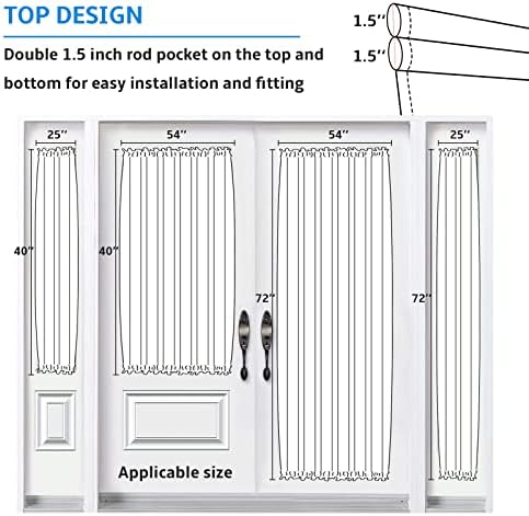 Southwest Geometric Door Curtains with Double Rod Pocket