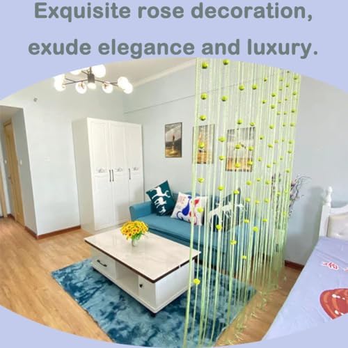 Elegant Rose String Door Curtain for Home Decor