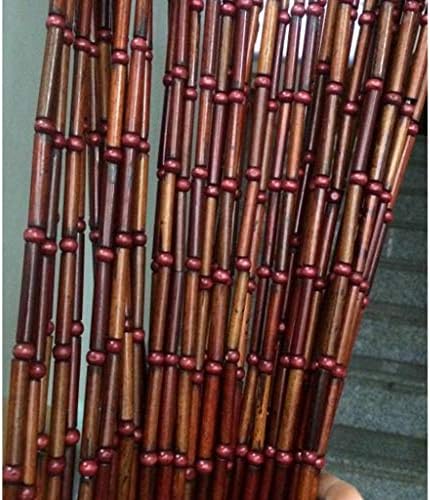 Bamboo Festival Wood Curtain with Rod 90x100cm-60 Strands Door Divider