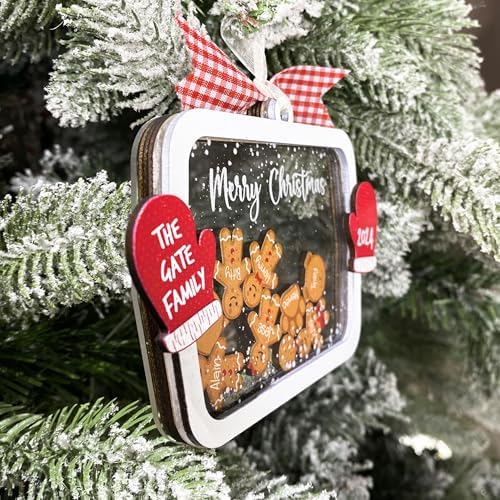 Personalized Family Shaking Gingerbread Ornament 2025