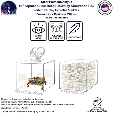 4 Pack Clear Acrylic Display Box Art Sculpture Pedestal