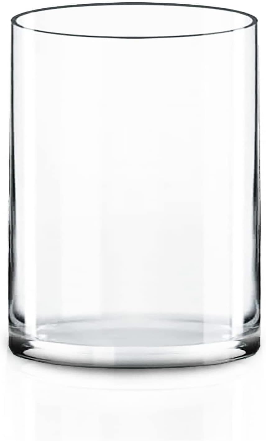 CYS EXCEL Cylinder Clear Glass Vase 8 H 6 D