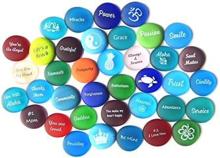 Lifeforce Glass Inspirational Word Stones Set of 100