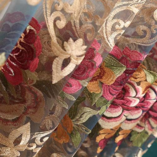 Pureaqu Rod Pocket Sheer Curtain Panel 52x63 Inch