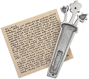 Modern Artisans American Made Pewter Mezuzah 4 Inch