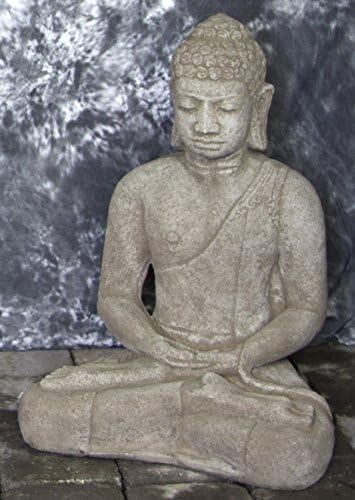Rustic Twist Fountain with Oriental Pagoda Meditating Buddha