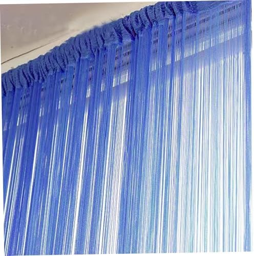 2Pcs String Curtains 39x79 Dark Blue Doorway Curtain