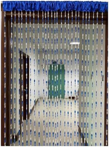 Bright Button Beaded Fringe Door Curtain Panel