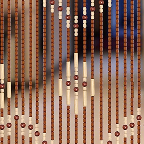 Natural Wood Beaded Curtains Doorway Divider