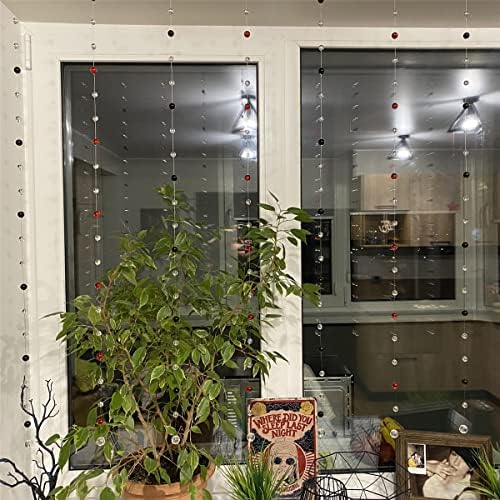 ECYC Ltd Crystal Glass Beaded Curtain 5 Strings 78 Inch