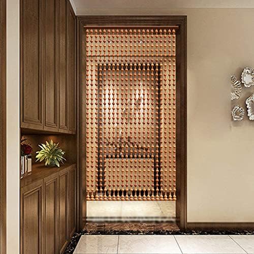 ZHOUXIAO 21 Strands Wood Bead Curtain for Doorways