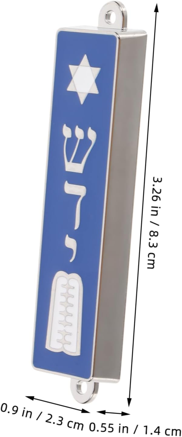 Jewish Mezuzah with Sacred Script and Star Pattern