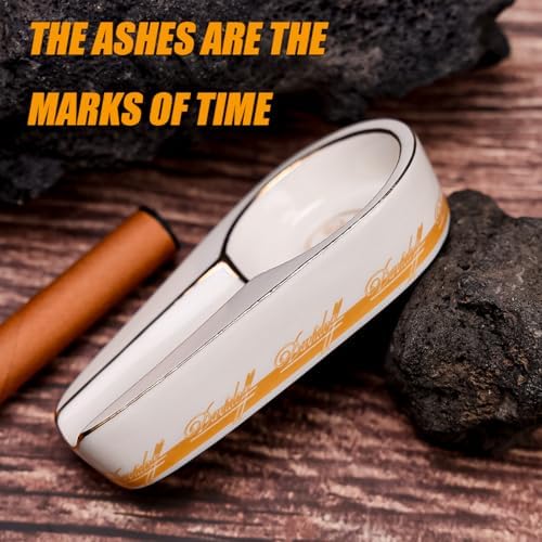 Kepfire Cigar Ashtray Portable Luxury White Ceramic