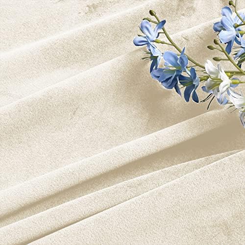 VANASEE Velvet Pompom Curtains 52x63 Inch 2 Panels Blackout