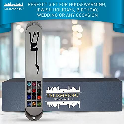 TALISMAN4U Pewter Mezuzah Case with Scroll 35 Inch
