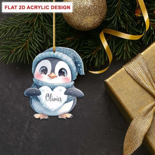Personalized Name Christmas Tree Hanging Keepsake for Siblings