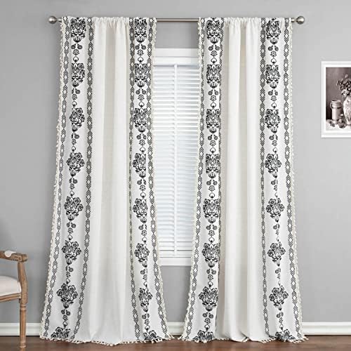 VOGOL Bohemian Style Curtain Panel 63 Inches Long