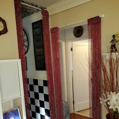Silver Thread Screen Curtain for Doorways 39x79