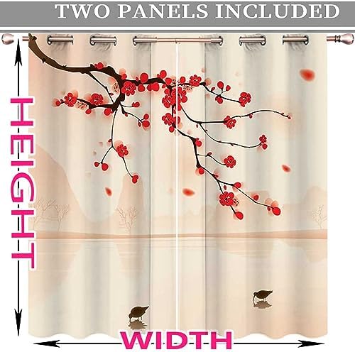 Pink Bead Curtain Panels for Doorway 55x72 inches