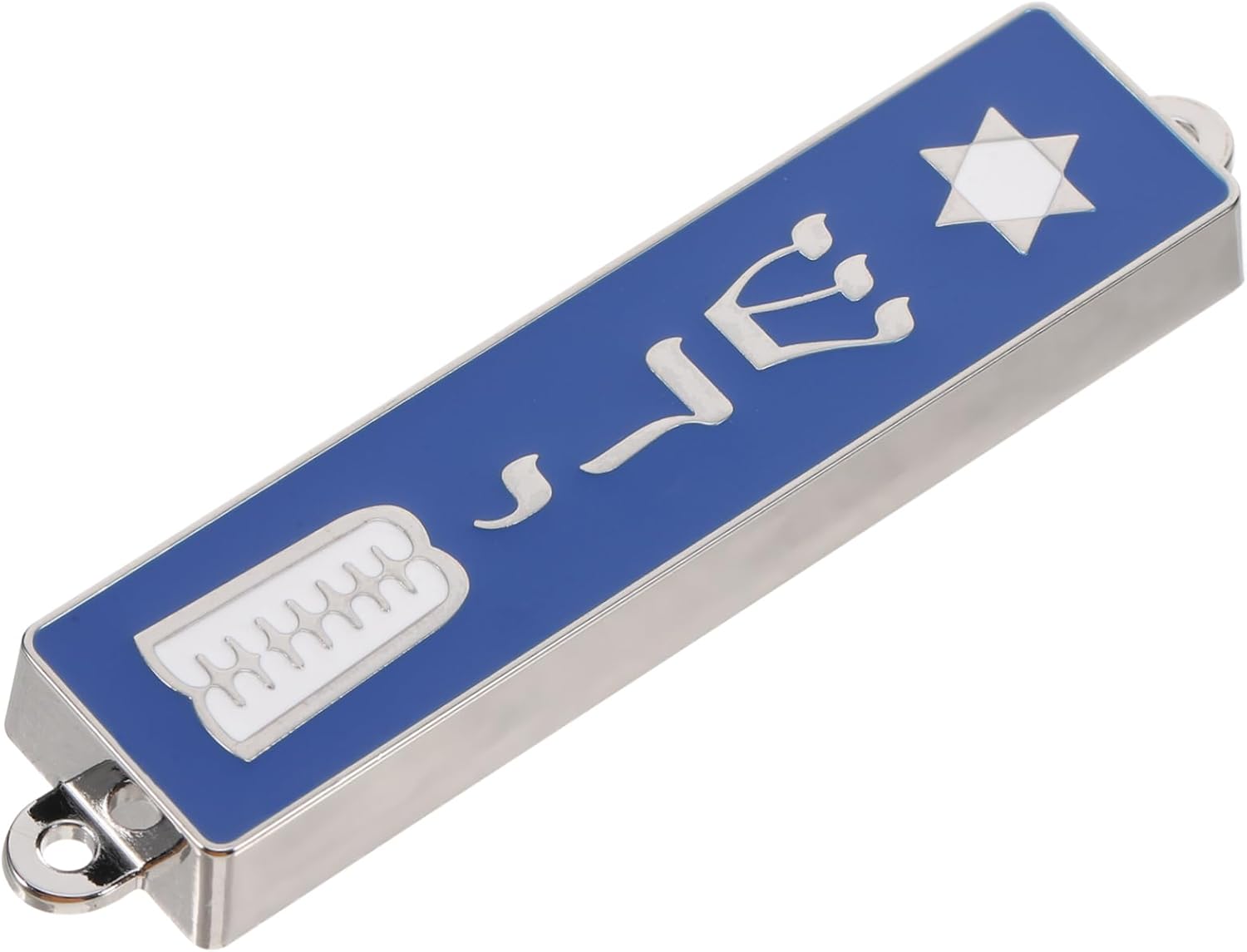 Jewish Mezuzah with Sacred Script and Star Pattern