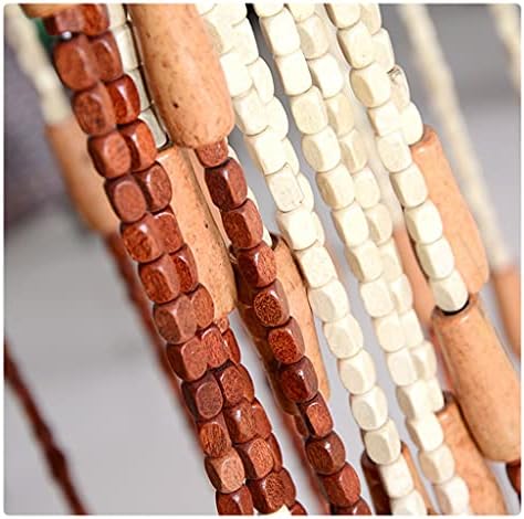 27 Strands Beaded Door Curtain with Real Wood Beads