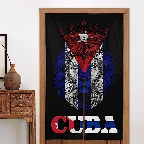Cuban Flags Door Curtain 34x56 Inches Privacy Panel