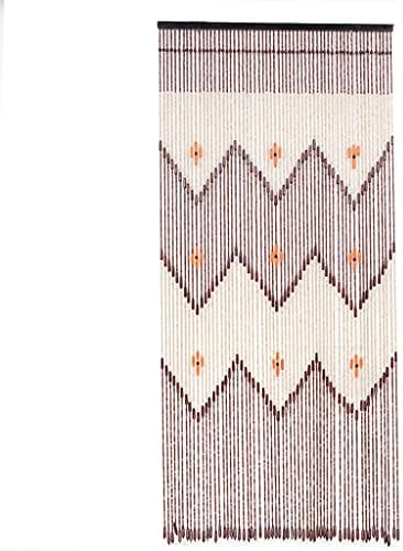 60 Strands Wood Beaded Curtain for Doorways and Room Dividers