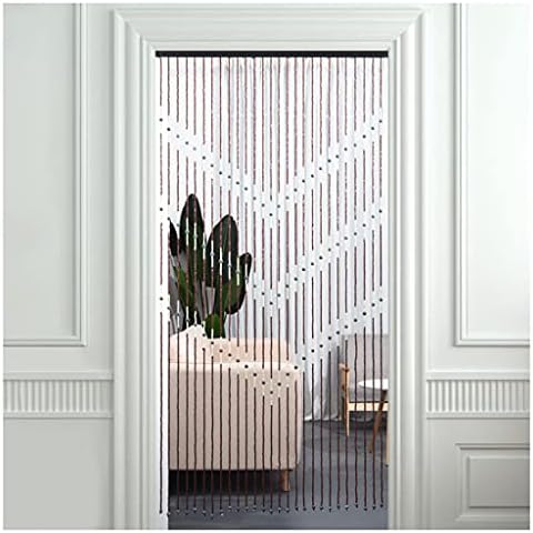 ZHOUXIAO Wood Bead Curtain 90x175cm 27 Strands