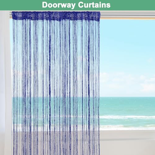 Sapphire Blue Decorative Door Curtain Panel 39x79 Inches