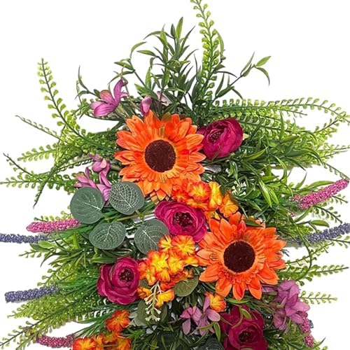 Fall Harvest Teardrop Wreath Door Decor