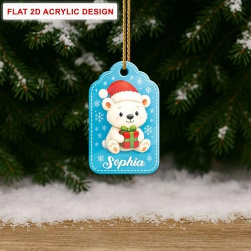Personalized Acrylic Tree Ornament with Custom Name