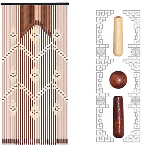 Natural Wood Beaded Curtains Doorway Divider