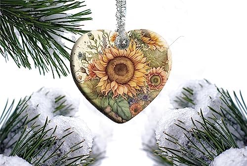 XUTAI Heart Shape Ceramic Christmas Tree Ornament