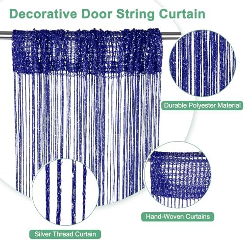 Sapphire Blue Decorative Door Curtain Panel 39x79 Inches