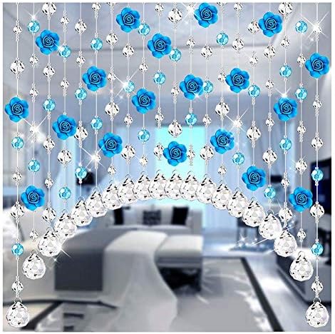 OKUOKA Beaded Door Curtain with Crystal Beads