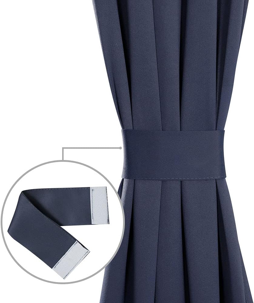 PANOVOUS Door Window Curtain Panel 25x40 Inch Navy Blackout