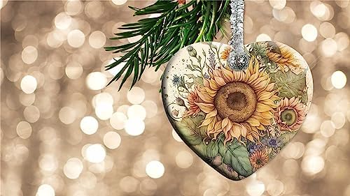 XUTAI Heart Shape Ceramic Christmas Tree Ornament