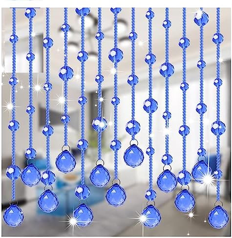 GVILTY Crystals Beaded Curtain Door Decor 25 Strands 100x150cm