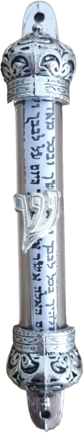 Yaliland Elegant Silver-Plated Mezuzah Case with Scroll