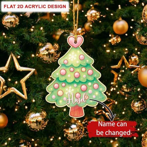 Personalized Name Christmas Tree Hanging Keepsake for Sister and Brother
