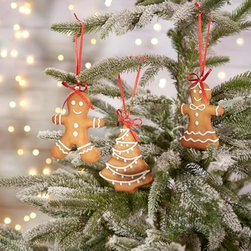 Gingerbread Trio Ornament Set by Primitives by Kathy