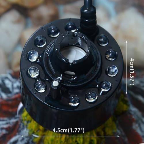 Adjustable Mist Maker with LED and Splash Guard Black