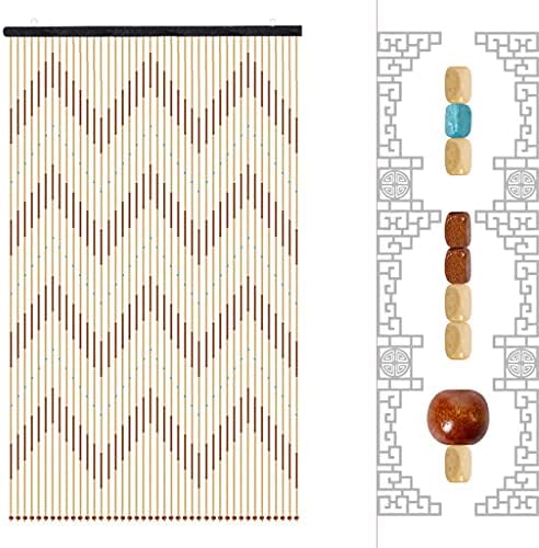 Wood Beaded Curtain for Doorways and Room Dividers
