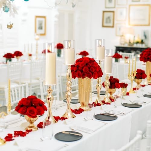 36 Pcs Clear Glass Cylinder Vases for Centerpieces