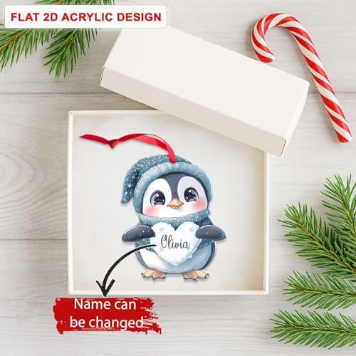 Personalized Name Christmas Tree Hanging Keepsake for Siblings