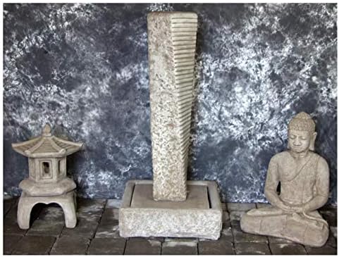 Rustic Twist Fountain with Oriental Pagoda Meditating Buddha