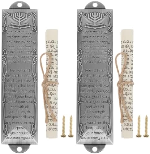 Homoyoyo Mezuzah Set for Door with Scroll