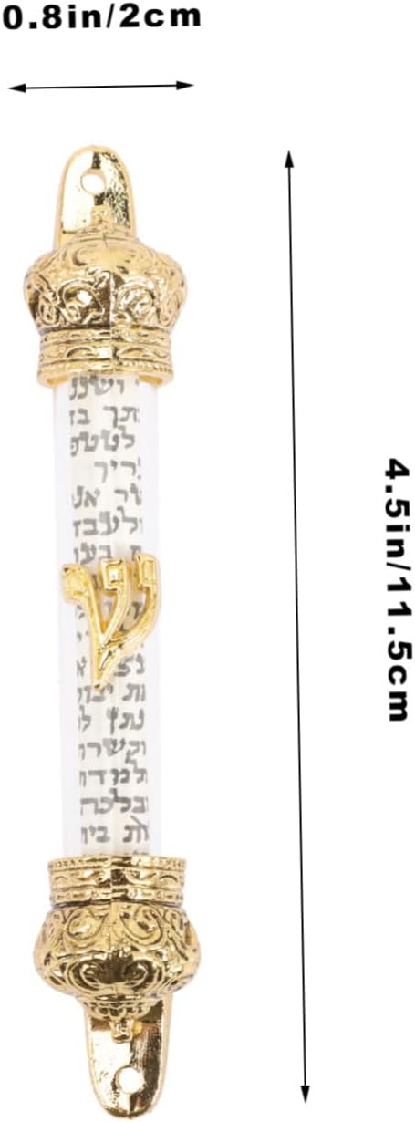 Metal Mezuzah Door Ornament with Crown Design